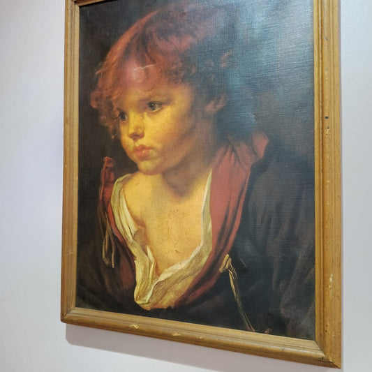 Ancien tableau vintage sur toile