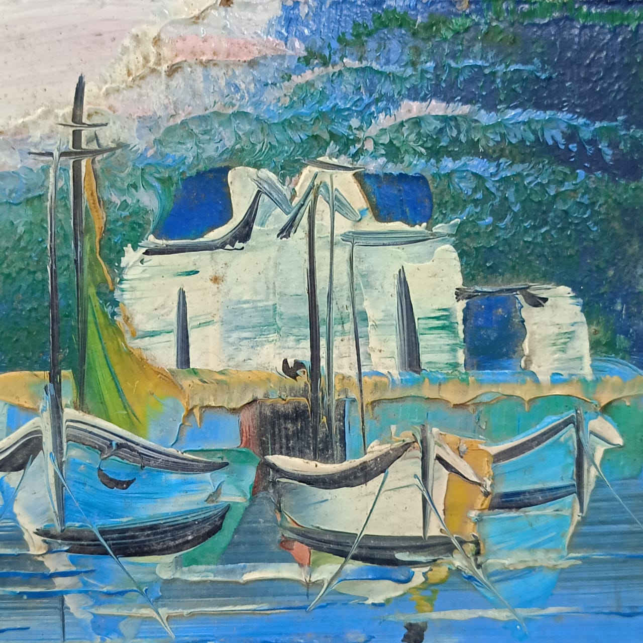 Ancien tableau original peinture huile