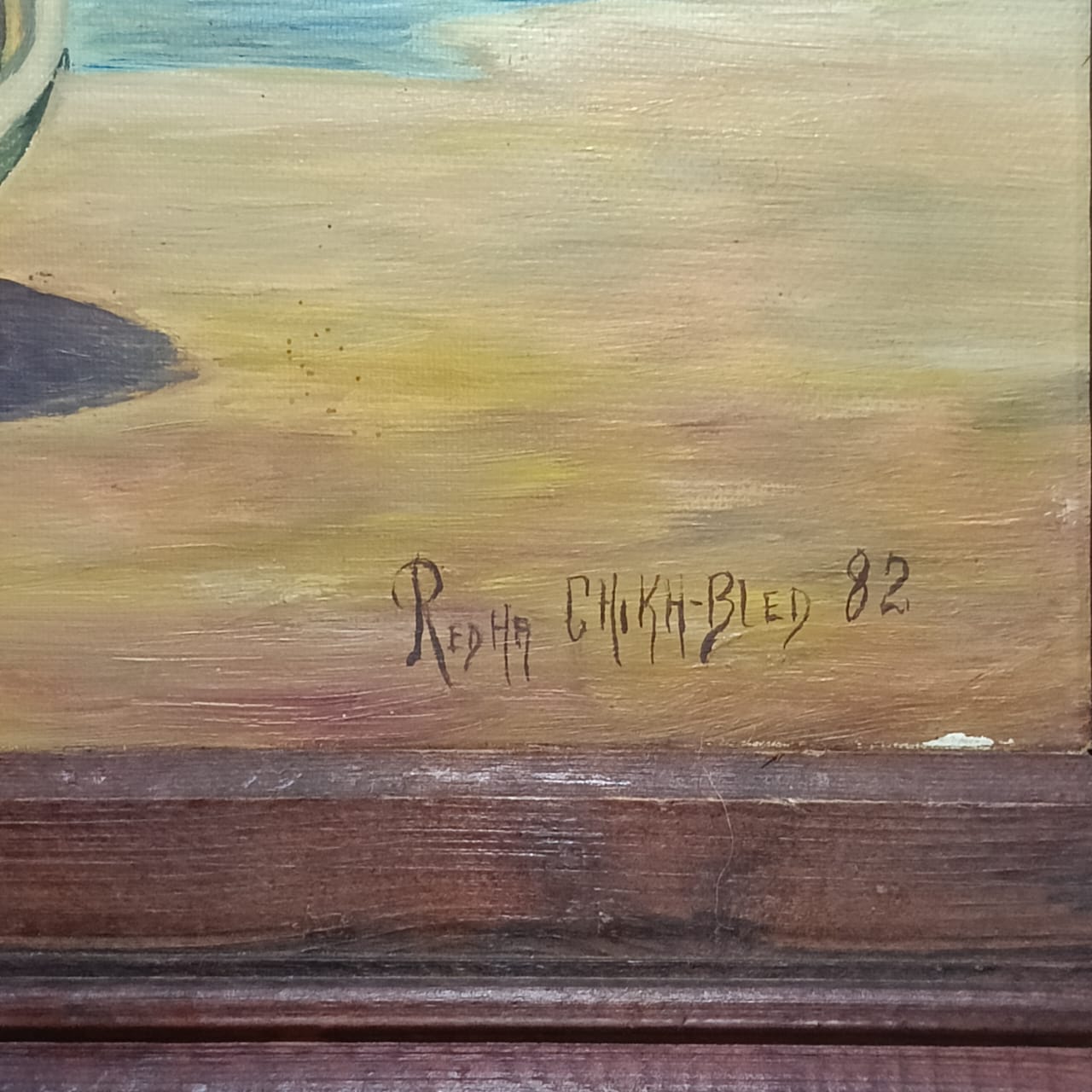 Ancien tableau vintage original huile sur toile signée