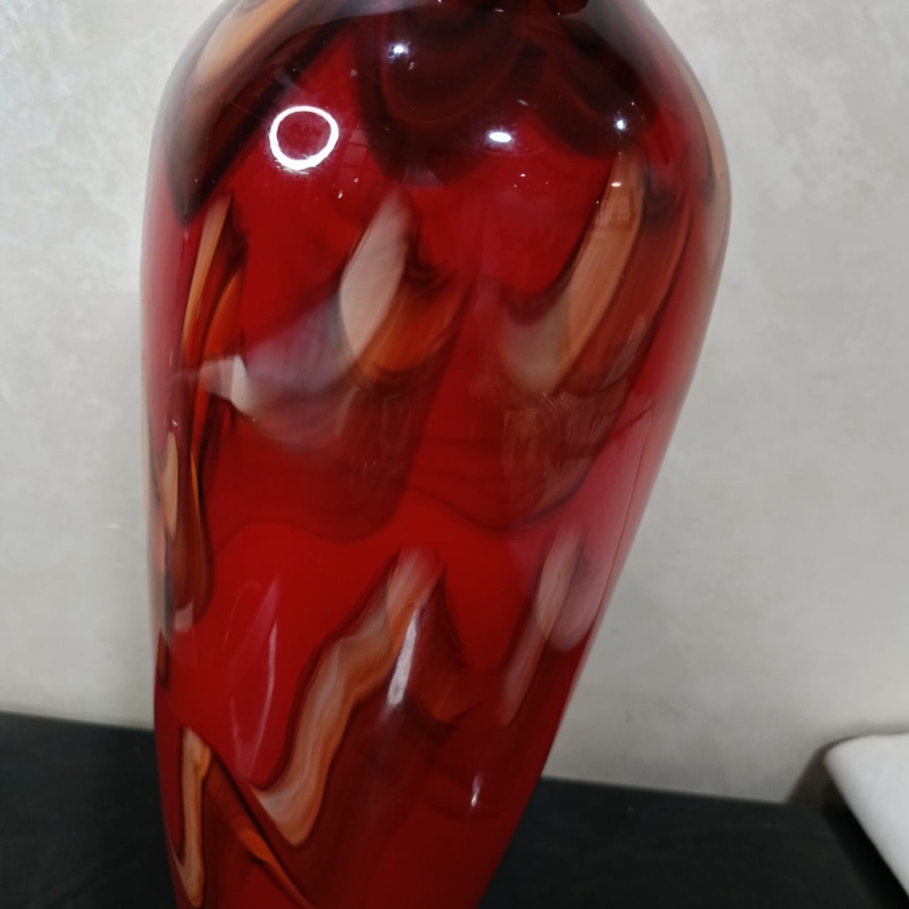 Vase vintage en pétte de verre