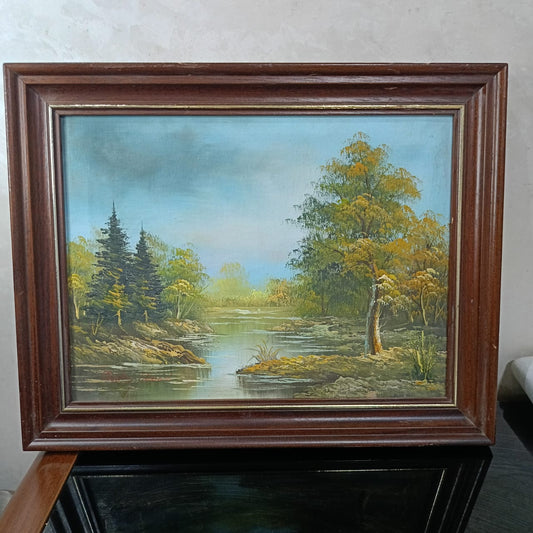 Tableau peinture huile sur toile signée