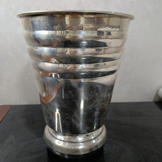 Grand vase argenté antique vintage original