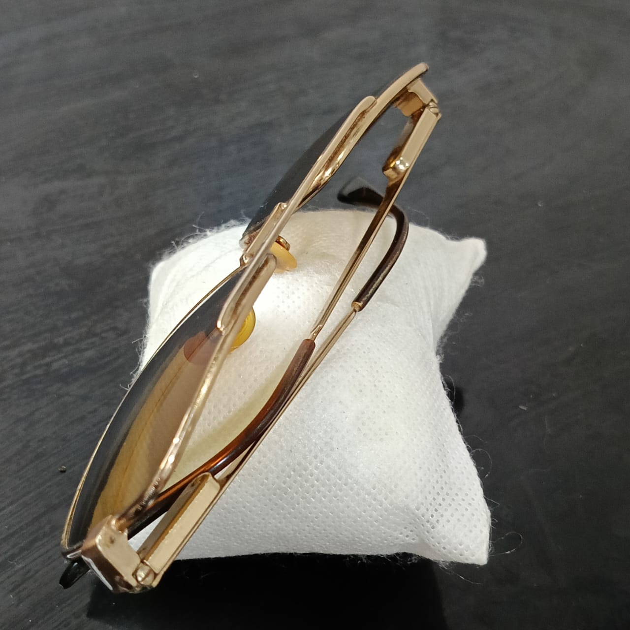 Cadre du lunette plaqué or vintage original