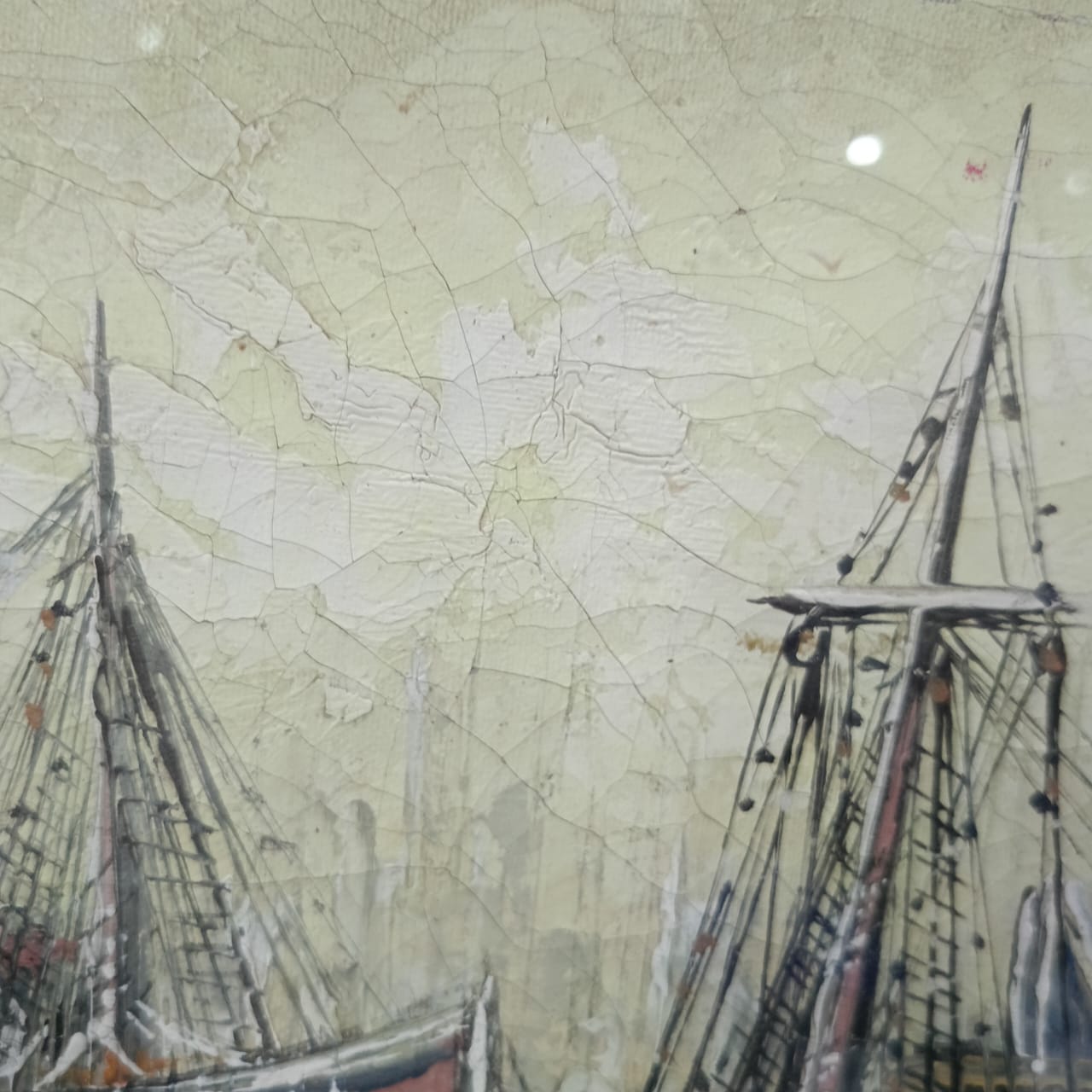 Ancien tableau peinture huile sur toile signée
