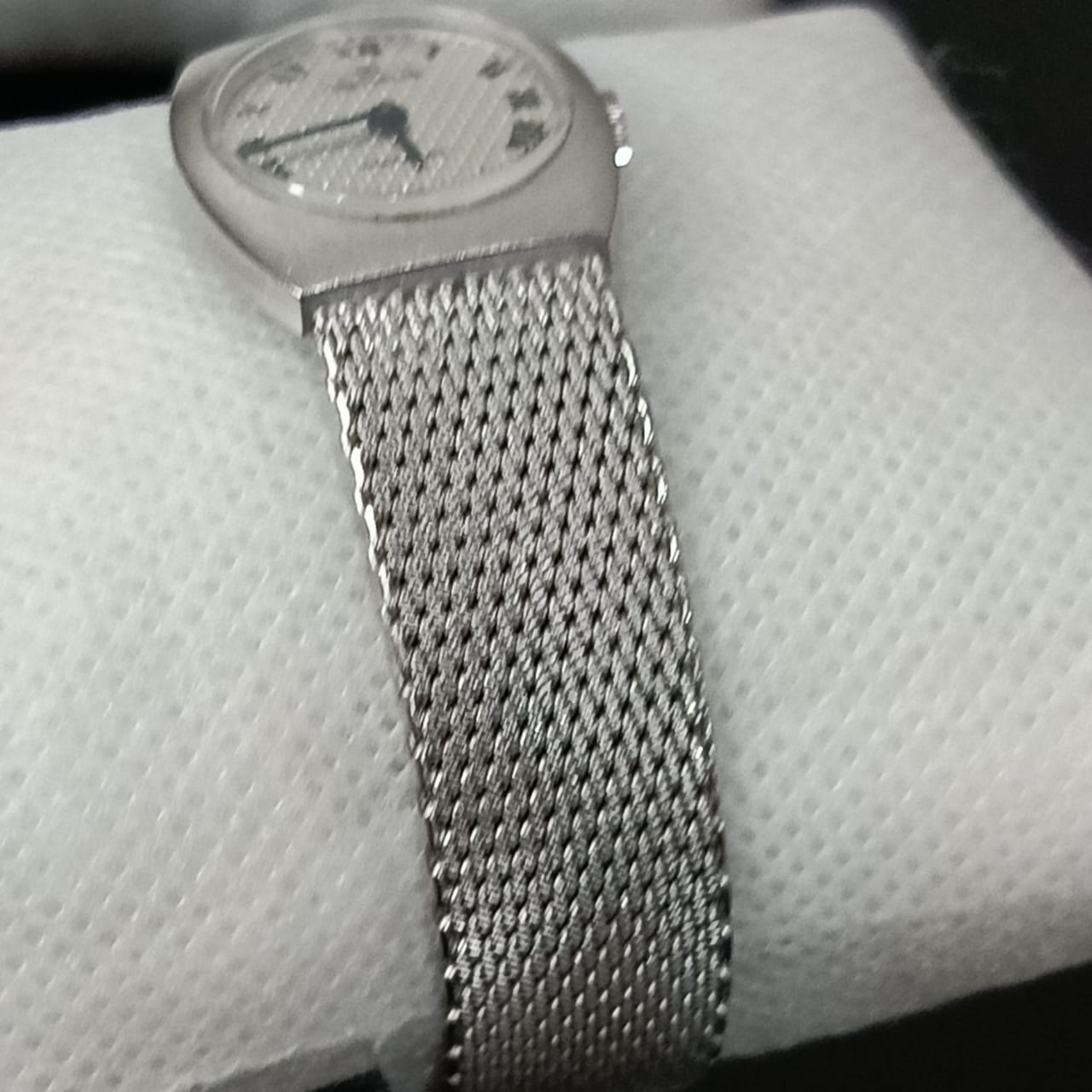 Montre hanowa suisse mécanique femme original plaqué or blanc vintage