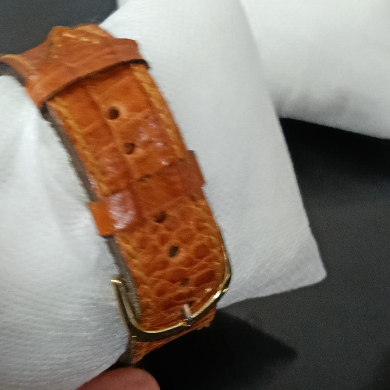 Montre croton 1878 suisse électro Quartz plaqué or