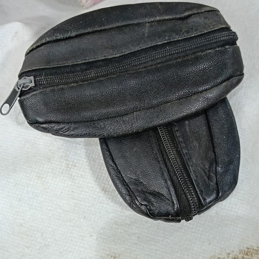 02 portefeuille ancien en cuir vintage