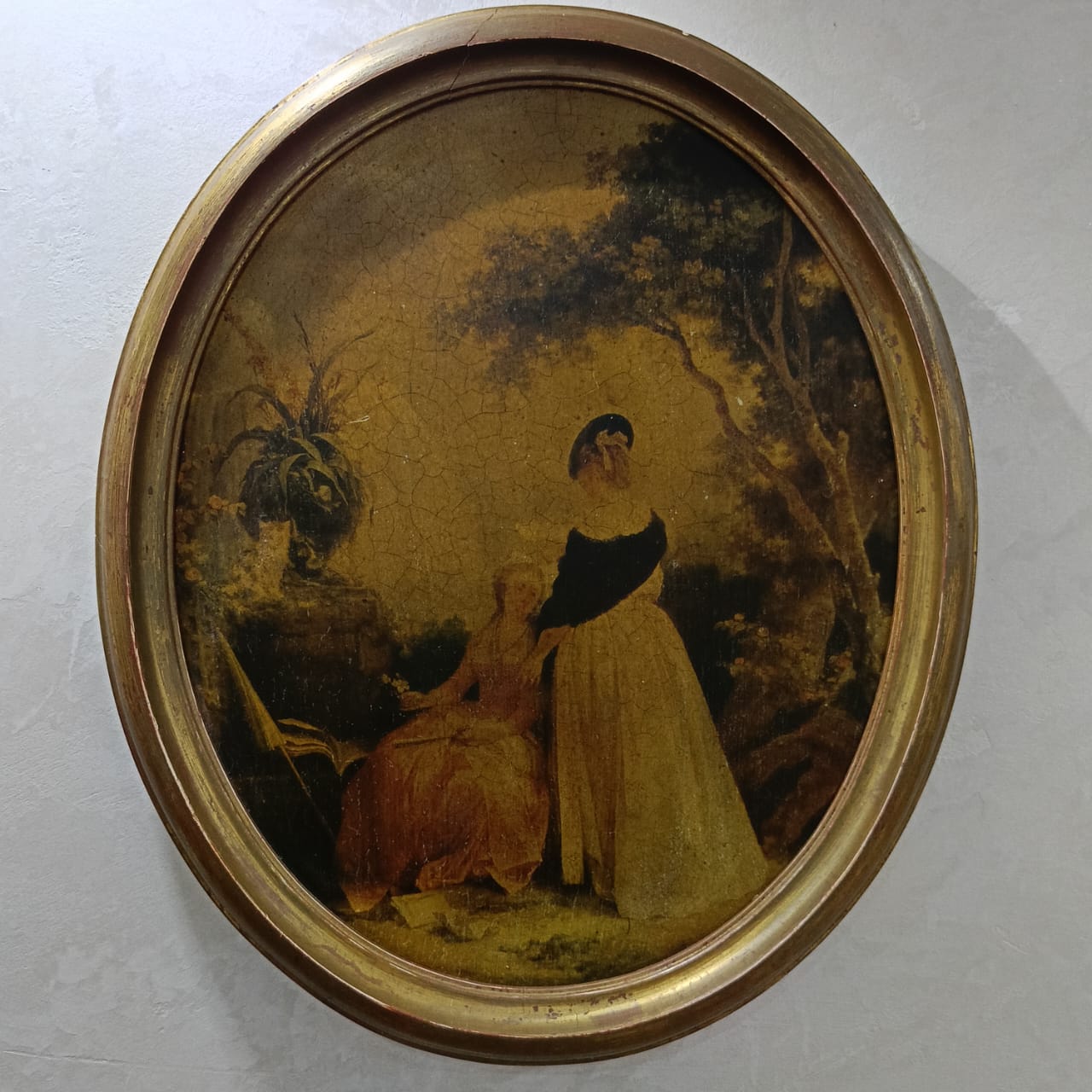 Ancien tableau vintage sur panneau