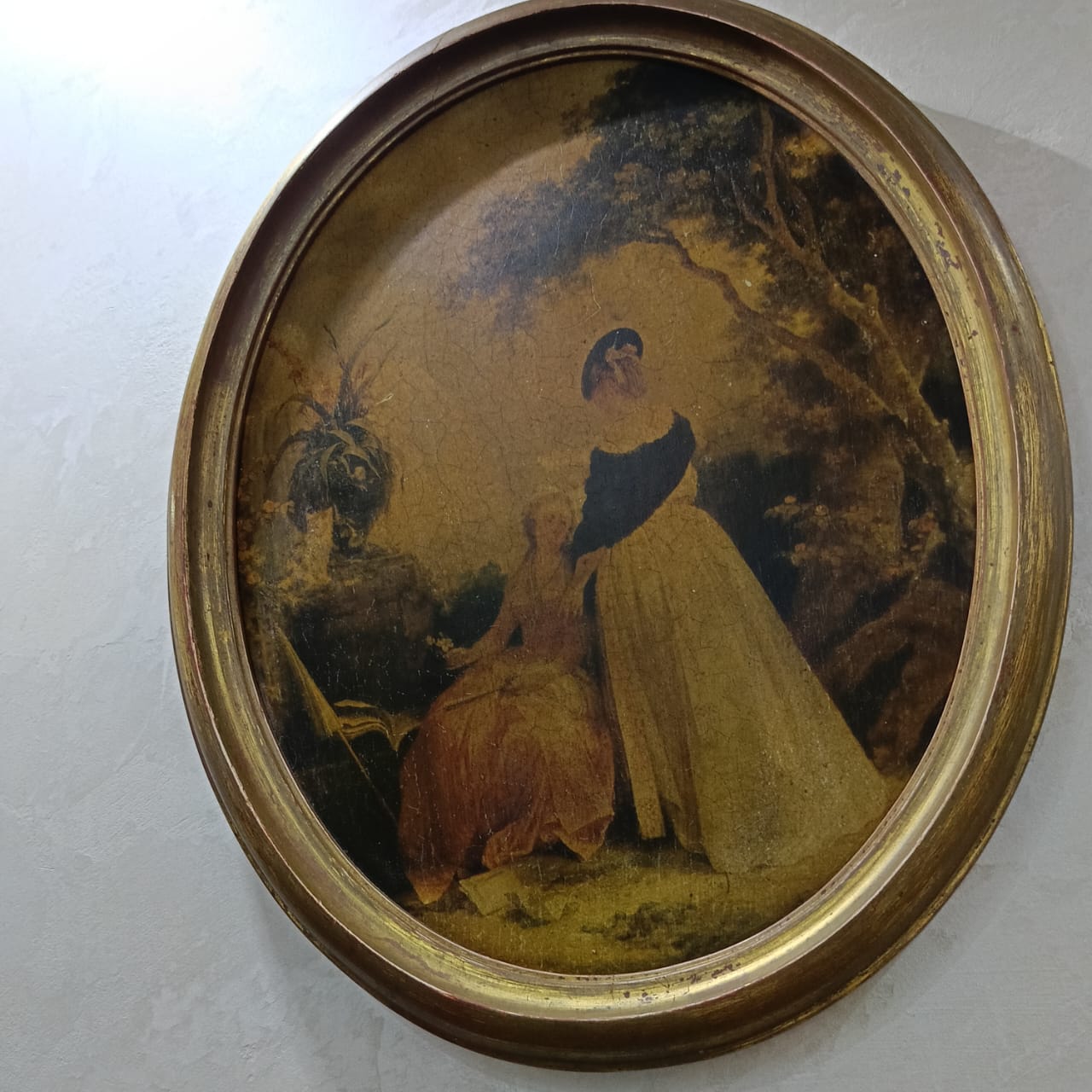 Ancien tableau vintage sur panneau