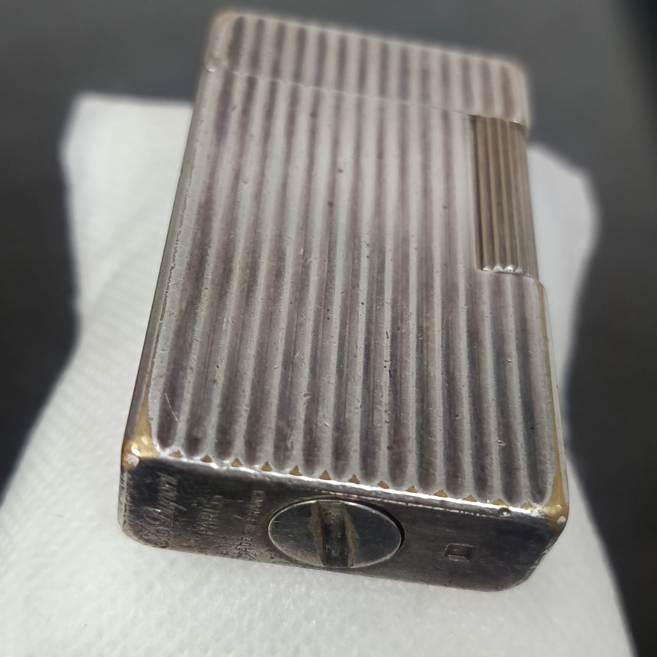 Briquet Dupont argenté antique