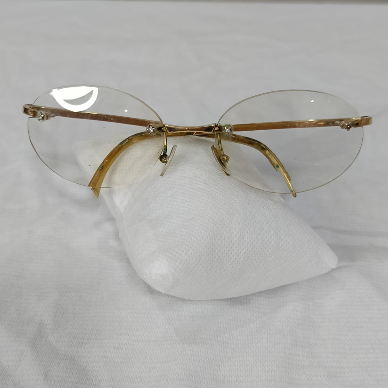 Cadre du lunette Dior femme en plaqué or vintage