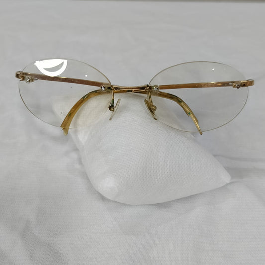 Cadre du lunette Dior femme en plaqué or vintage