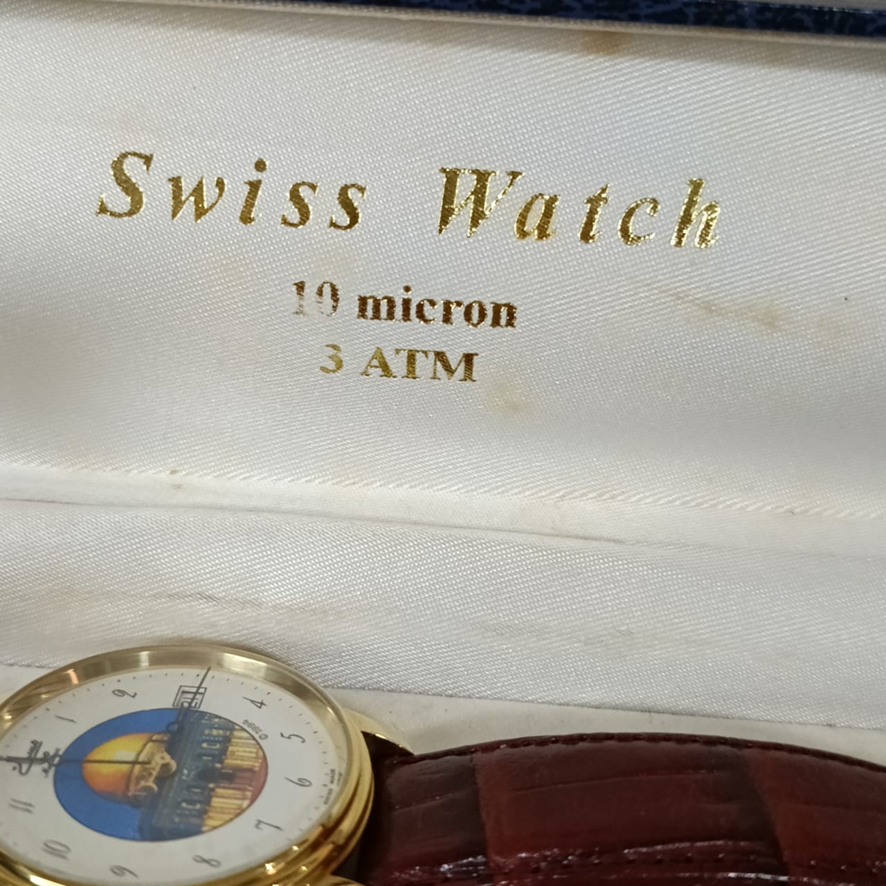 Montre muslima مسلمة automatique suisse original en plaqué or 10m