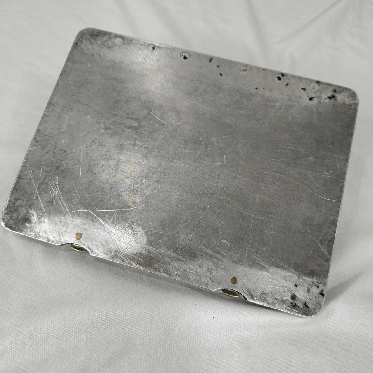 Ancien coffre acier inoxydable vintage original
