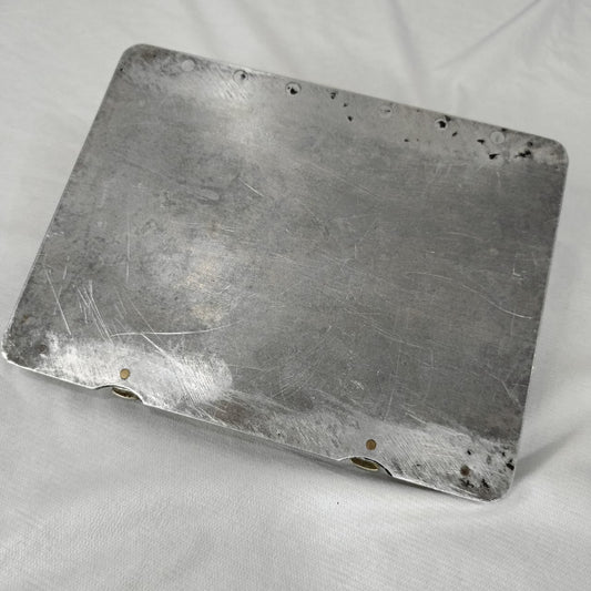 Ancien coffre acier inoxydable vintage original