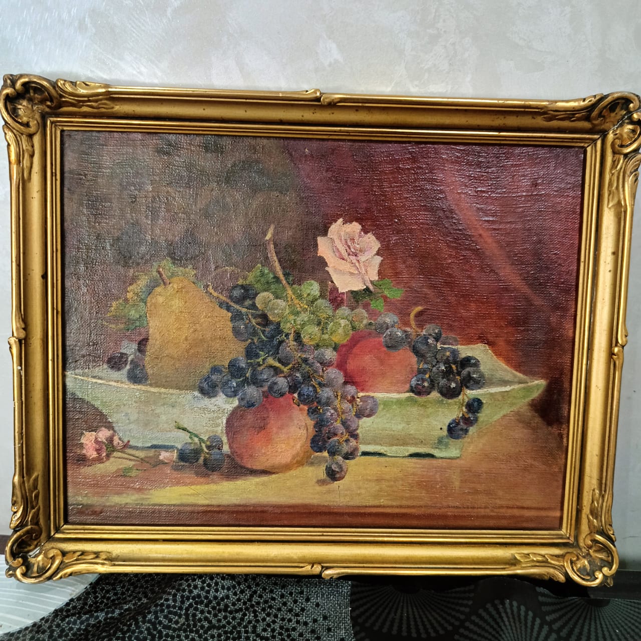 Ancien tableau vintage original huile sur toile
