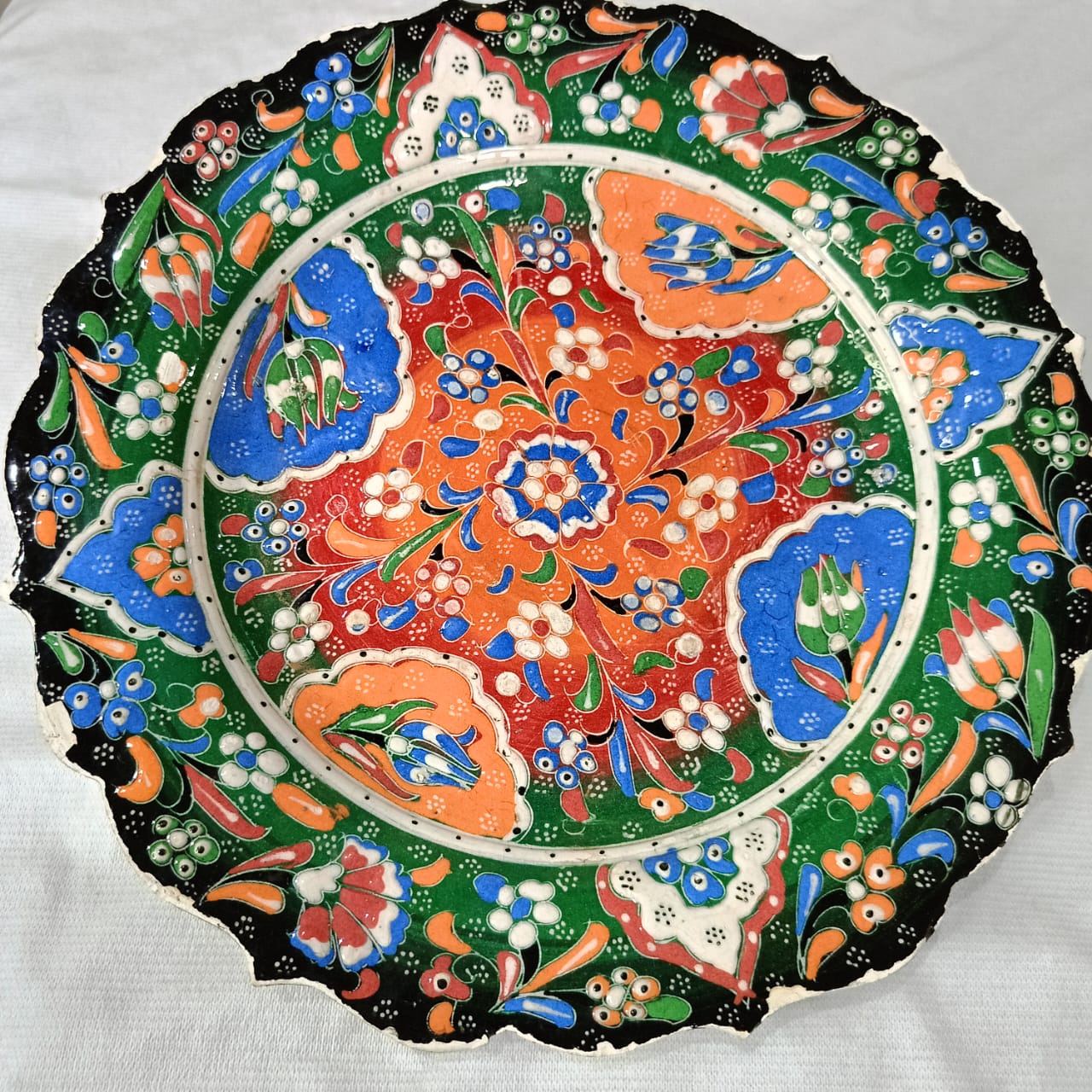 Ancien plat porcelaine art déco original