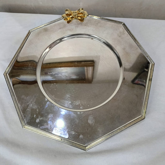 Plat argenté antique décoratif