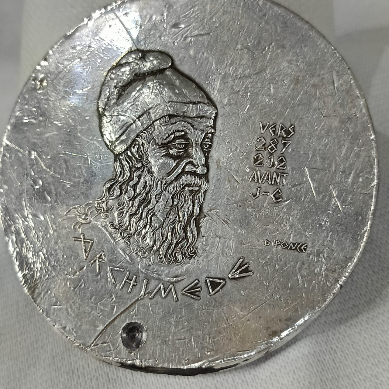 Ancien médaille argnté vintage original arcamid