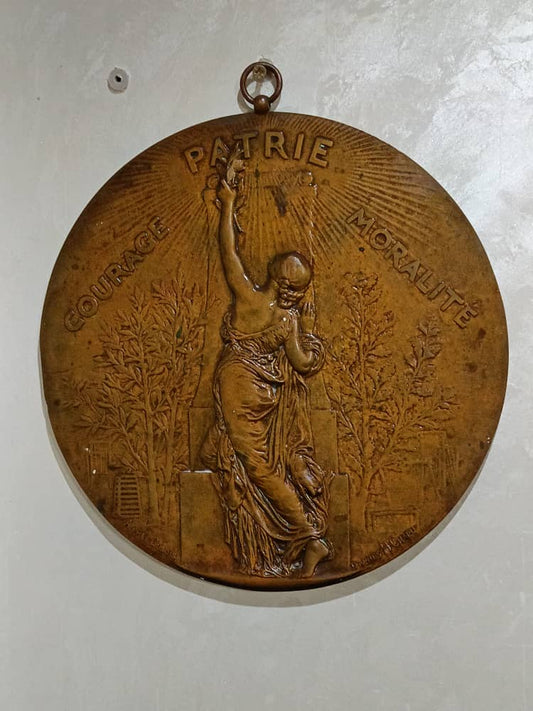 Pièce Art déco en bronze ancien 26cm