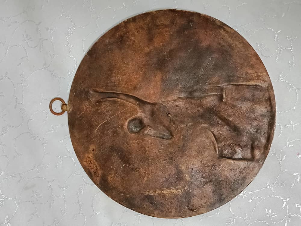 Pièce Art déco en bronze ancien 26cm