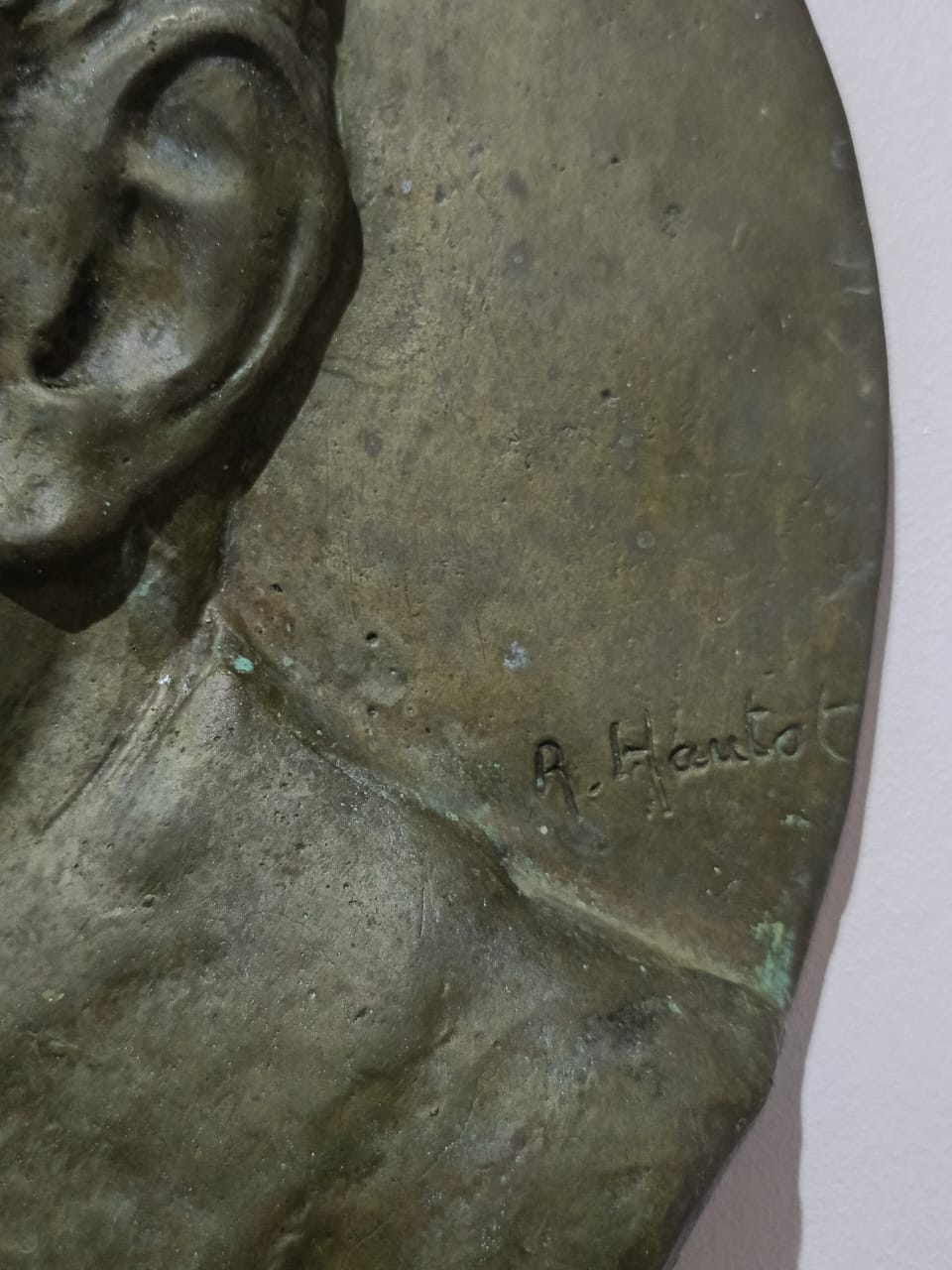 Belle pièce antique signé en bronze 35cm