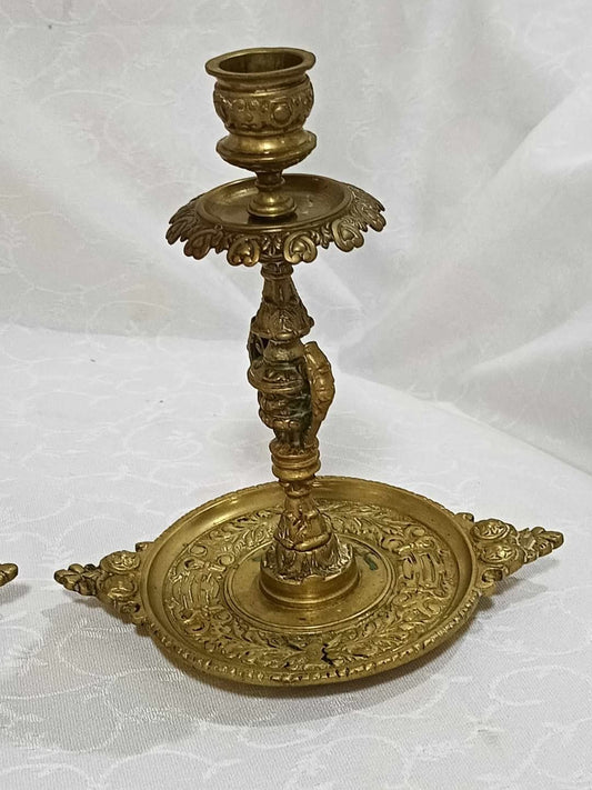 Ancien bougeoire bronze 25cm
