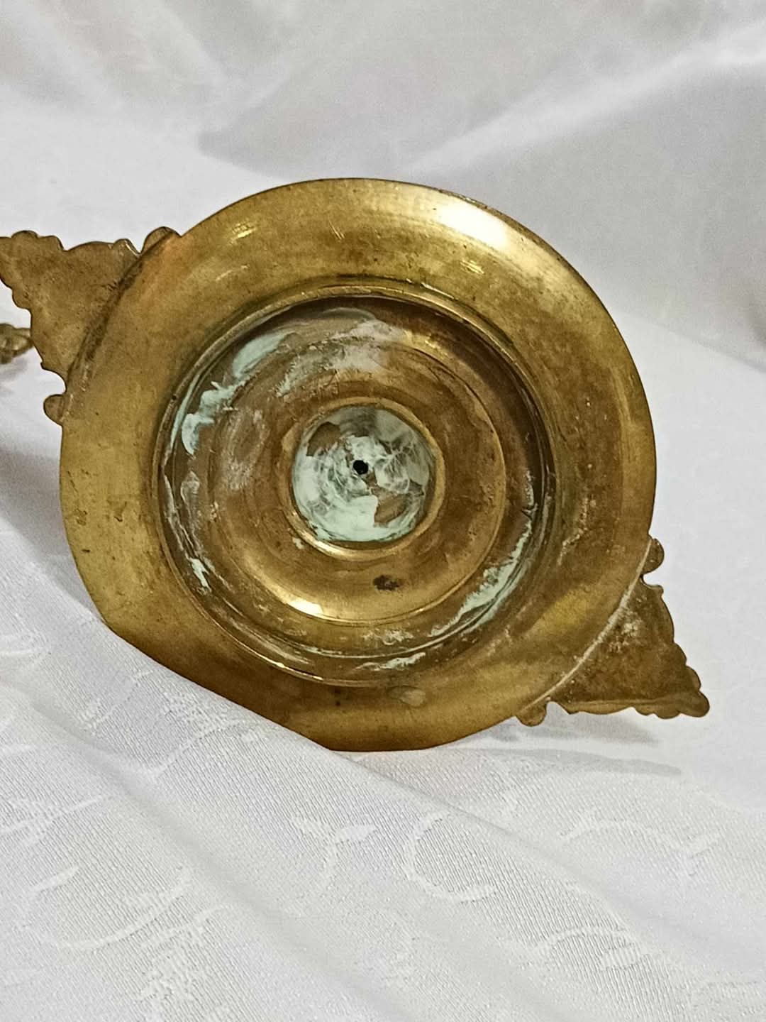 Ancien bougeoire bronze 25cm