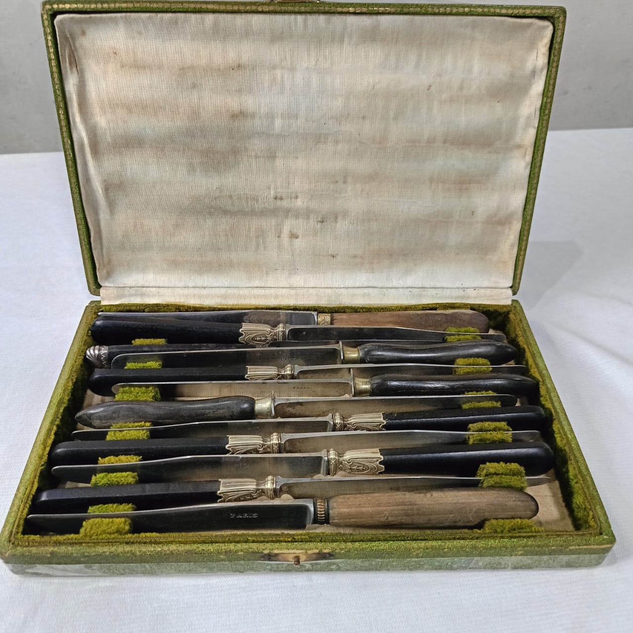 Coffret argenté antique vintage 12 pièce
