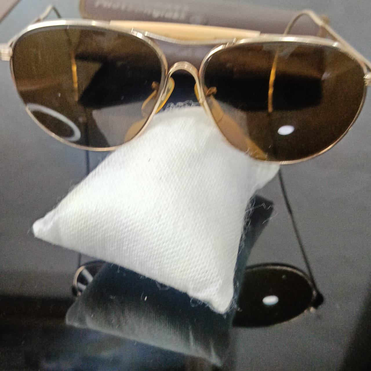 Lunette pilotsunglass américain en plaqué or vintage original