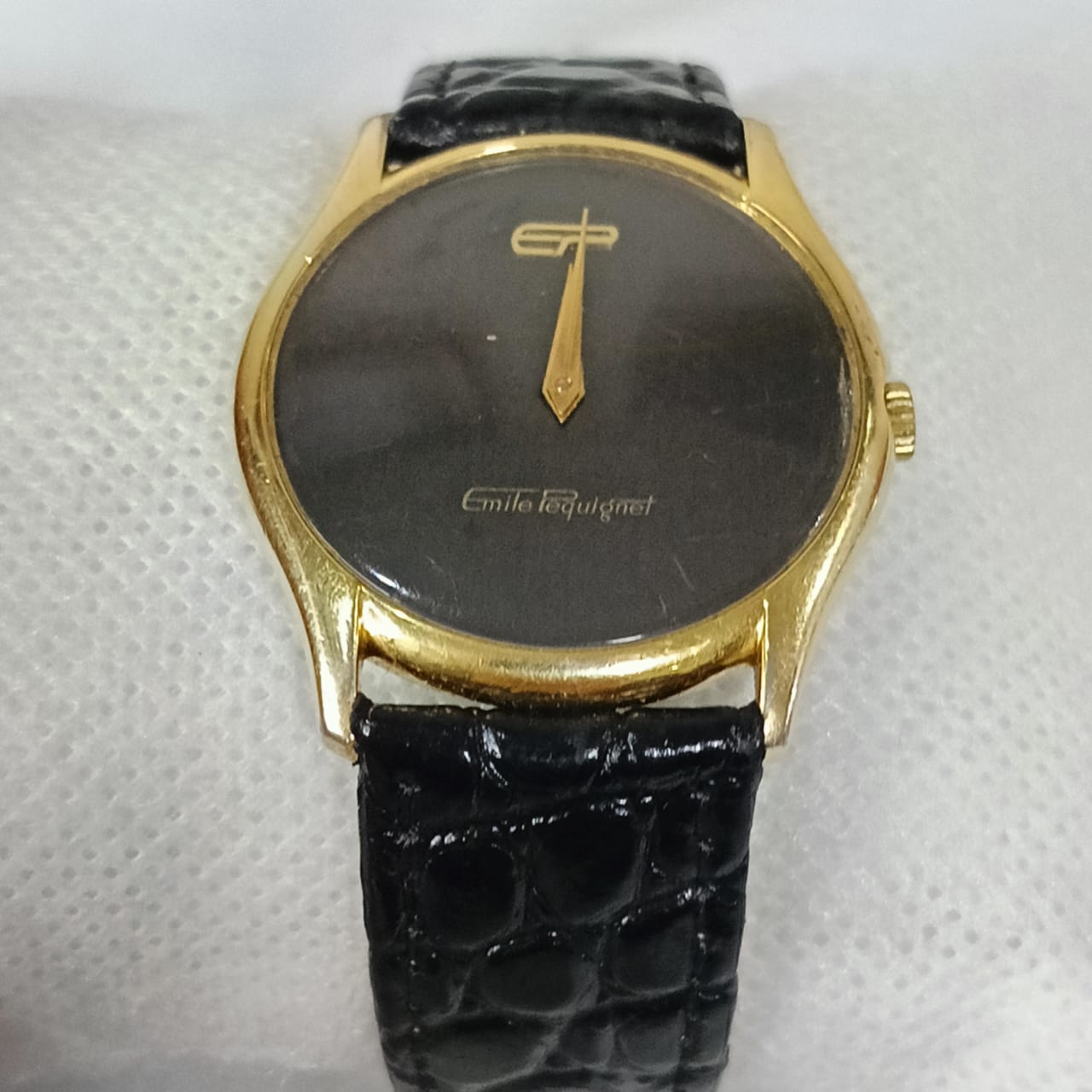 Montre Emile pequignet mécanique original en plaqué or vintage