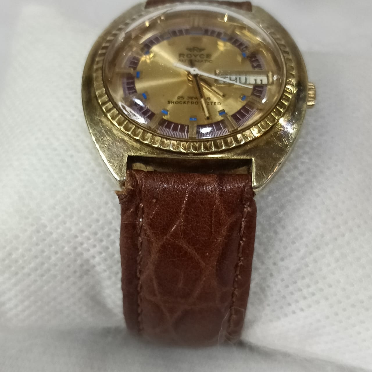 Montre Royce automatique en plaqué or vintage original