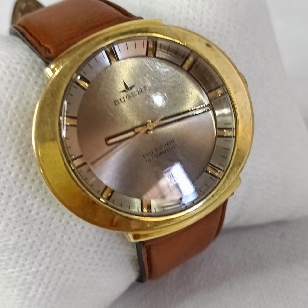 Montre dugena automatique original en plaqué or 20m