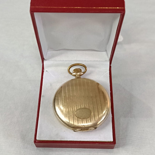 Montre gousset laminor mécanique vintage original en plaqué or ينقصها زجاج
