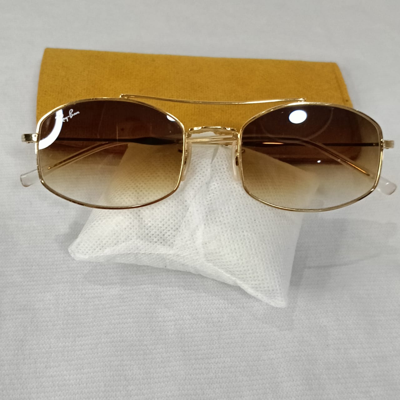 Lunette ray ben original en plaqué or