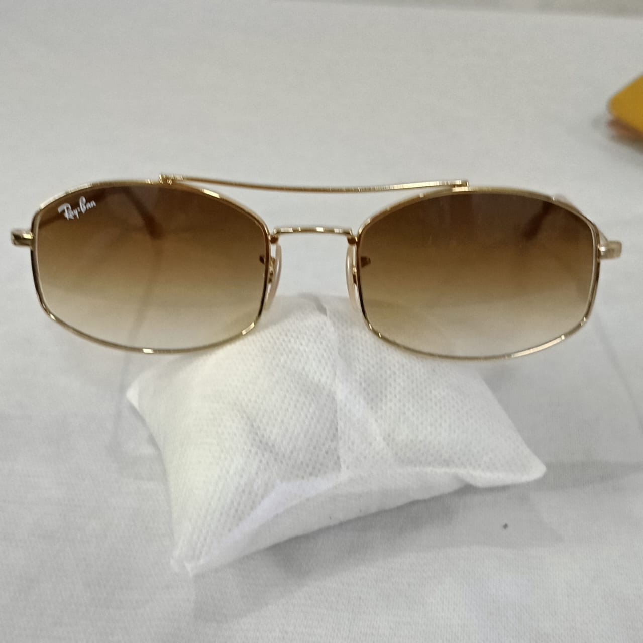 Lunette ray ben original en plaqué or