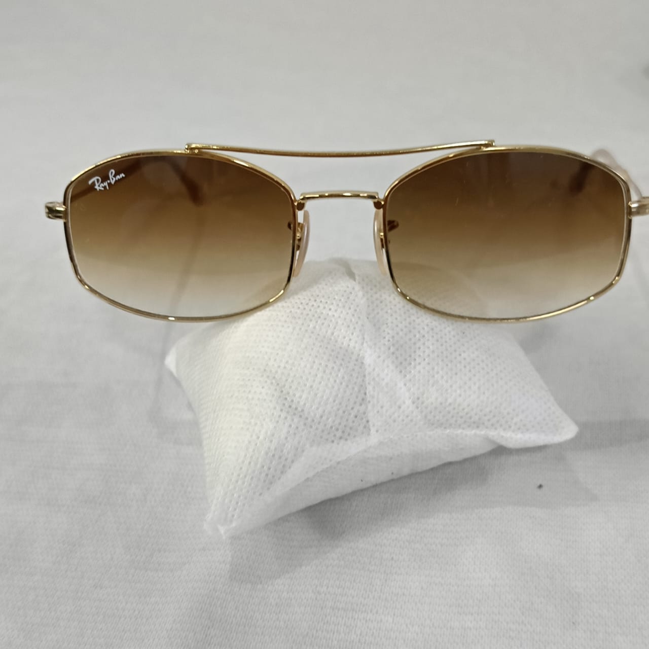 Lunette ray ben original en plaqué or