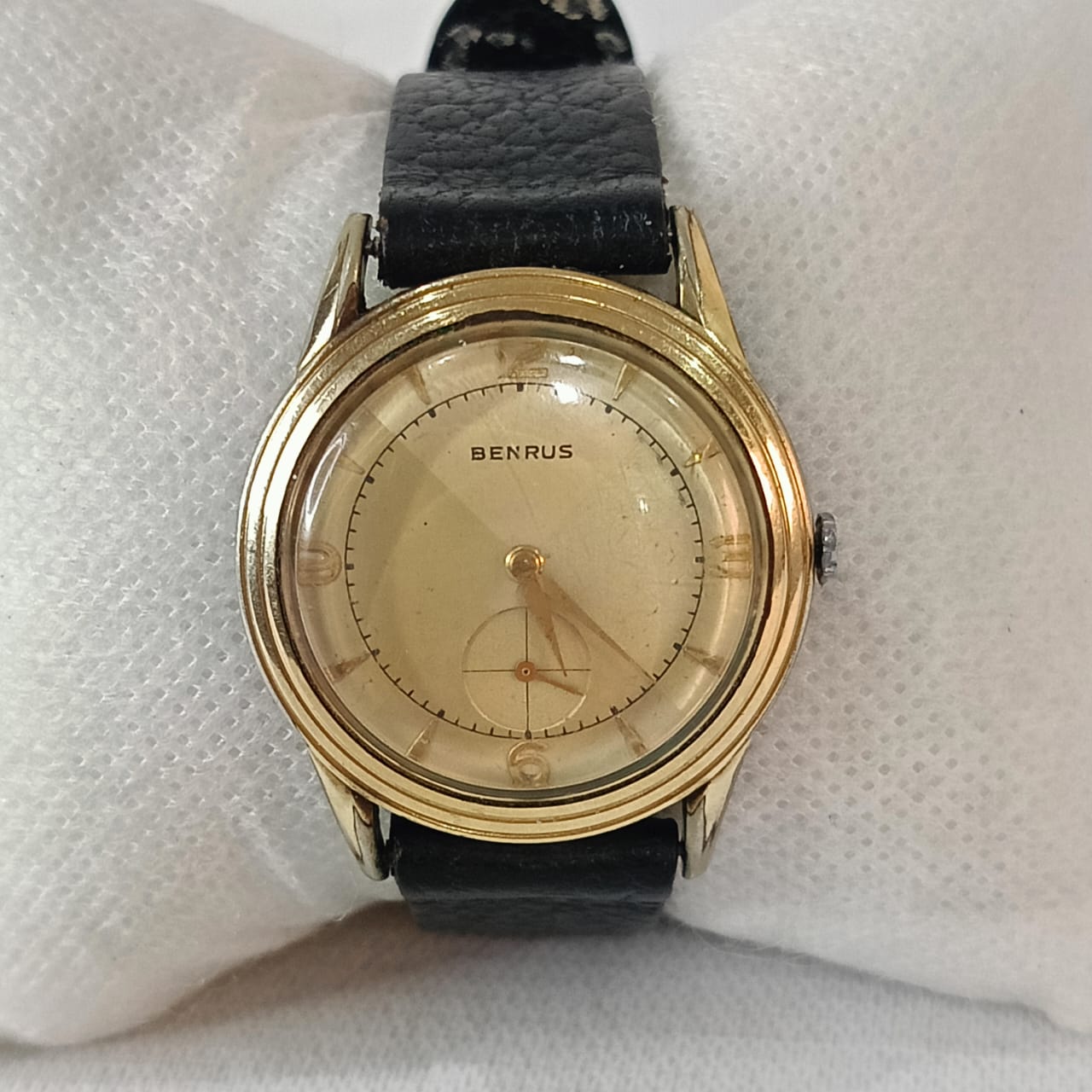Montre benrus mécanique plaqué or 10k