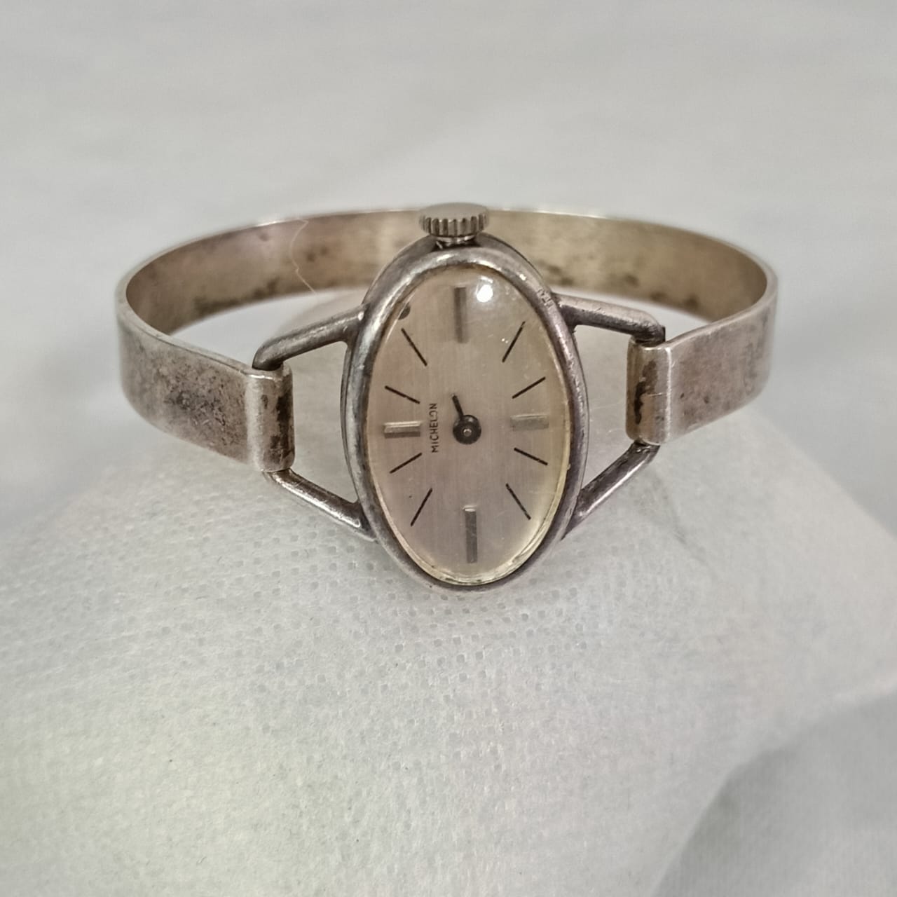 Montre michelon argent massif عاطلة
