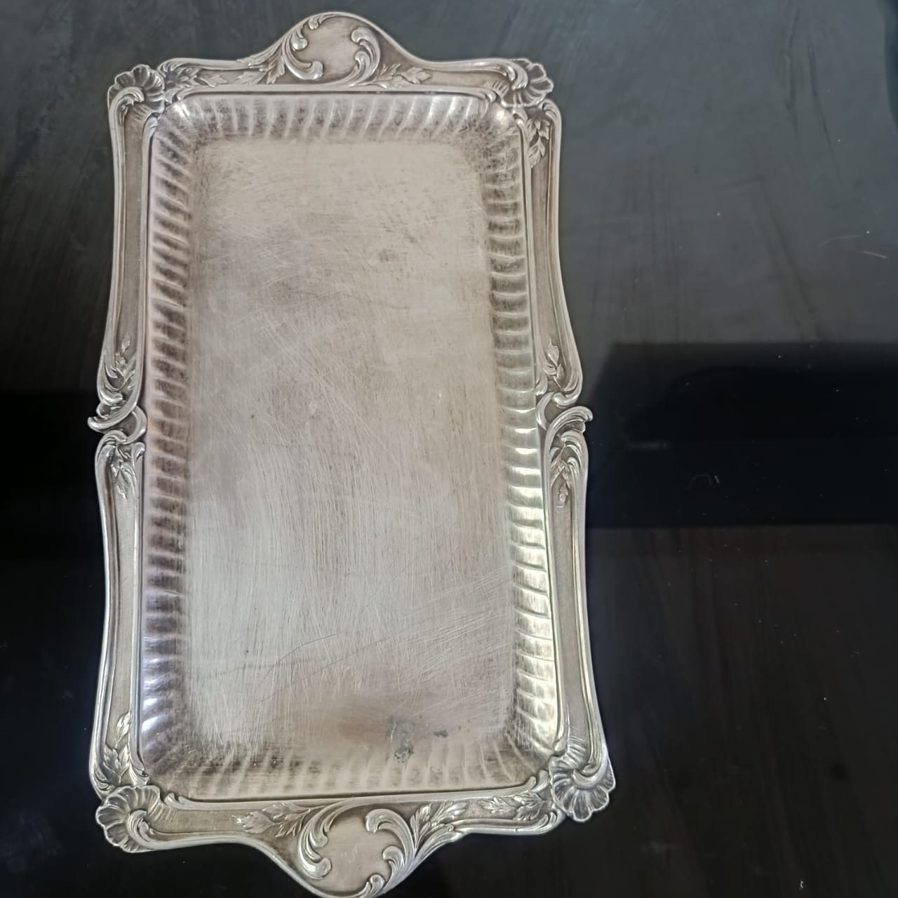 Ancien plateau Gallia argenté تغليف فضة جيد