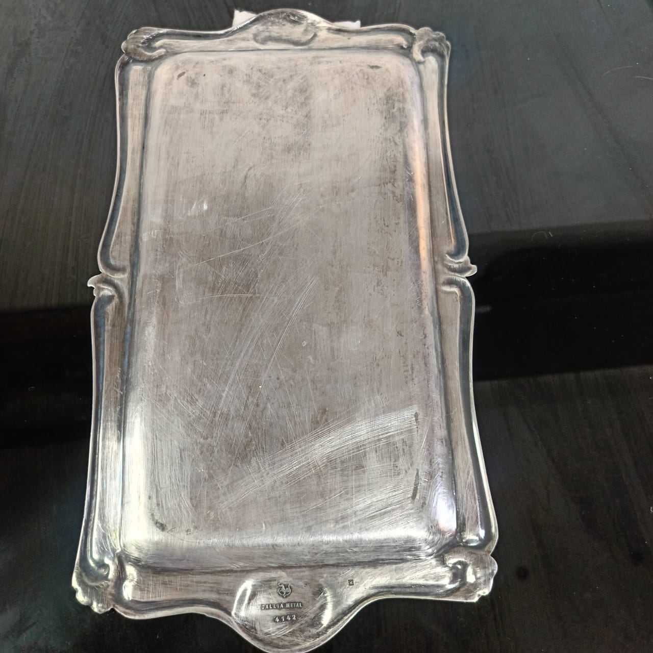 Ancien plateau Gallia argenté تغليف فضة جيد