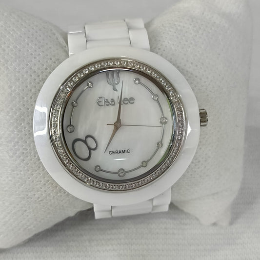 Montre elsa ler céramique blanche original