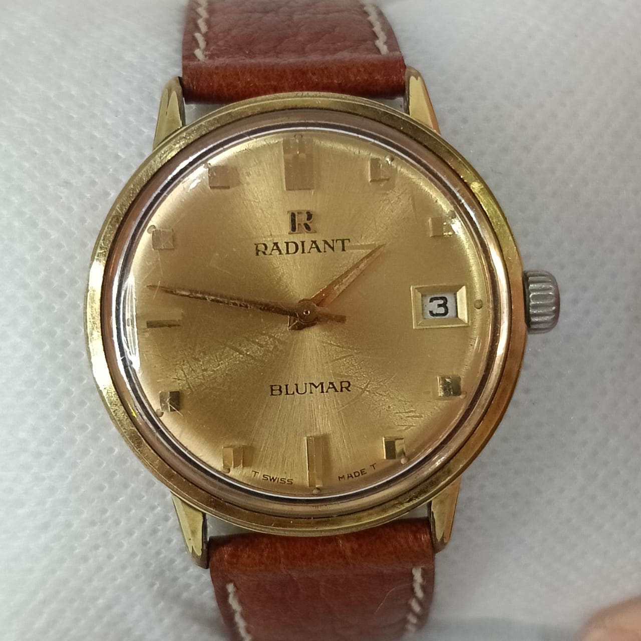 Montre Radiant automatique original en plaqué or