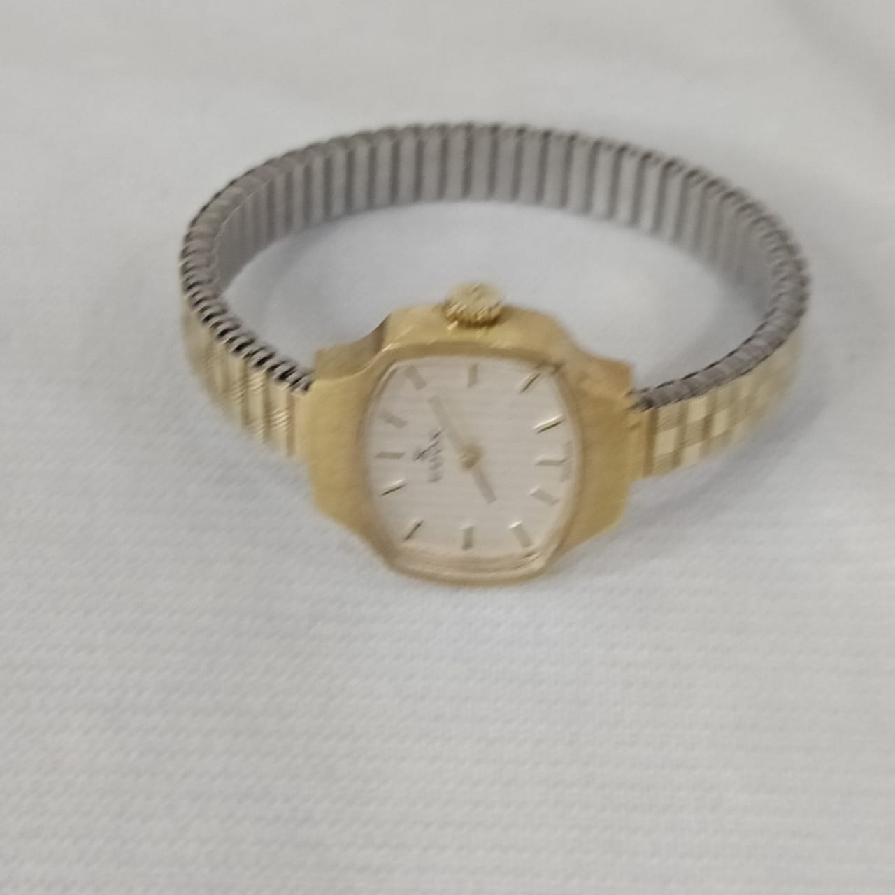 Montre edox mécanique femme vintage en plaqué or