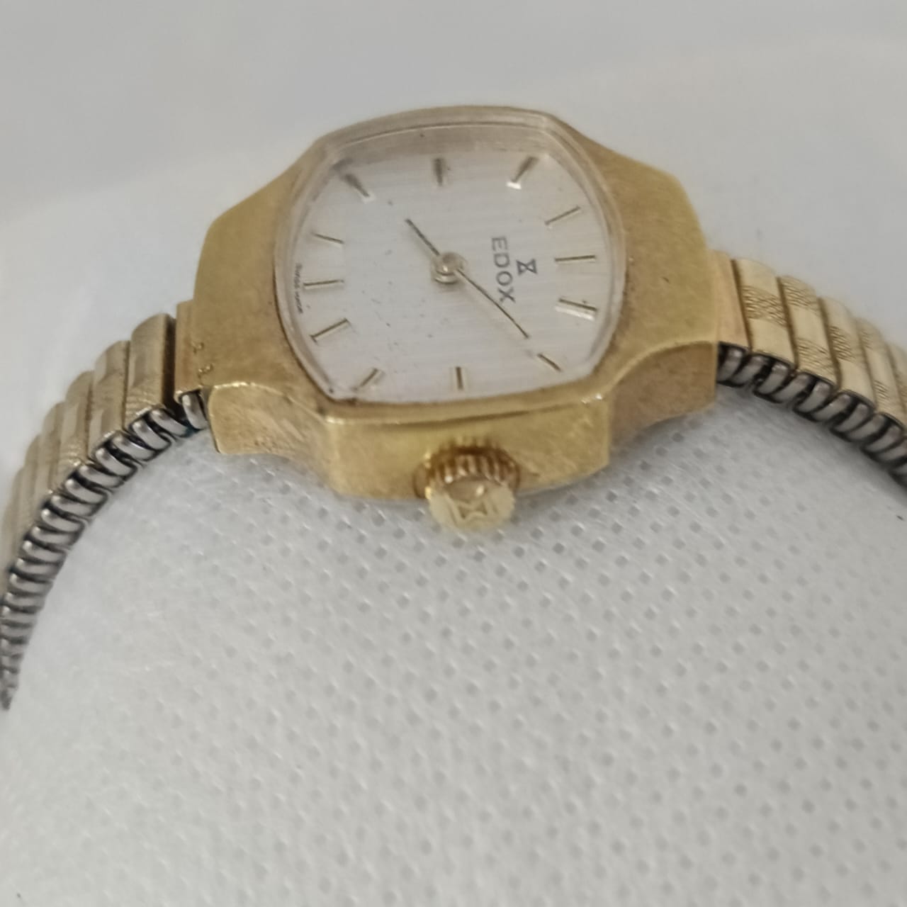 Montre edox mécanique femme vintage en plaqué or