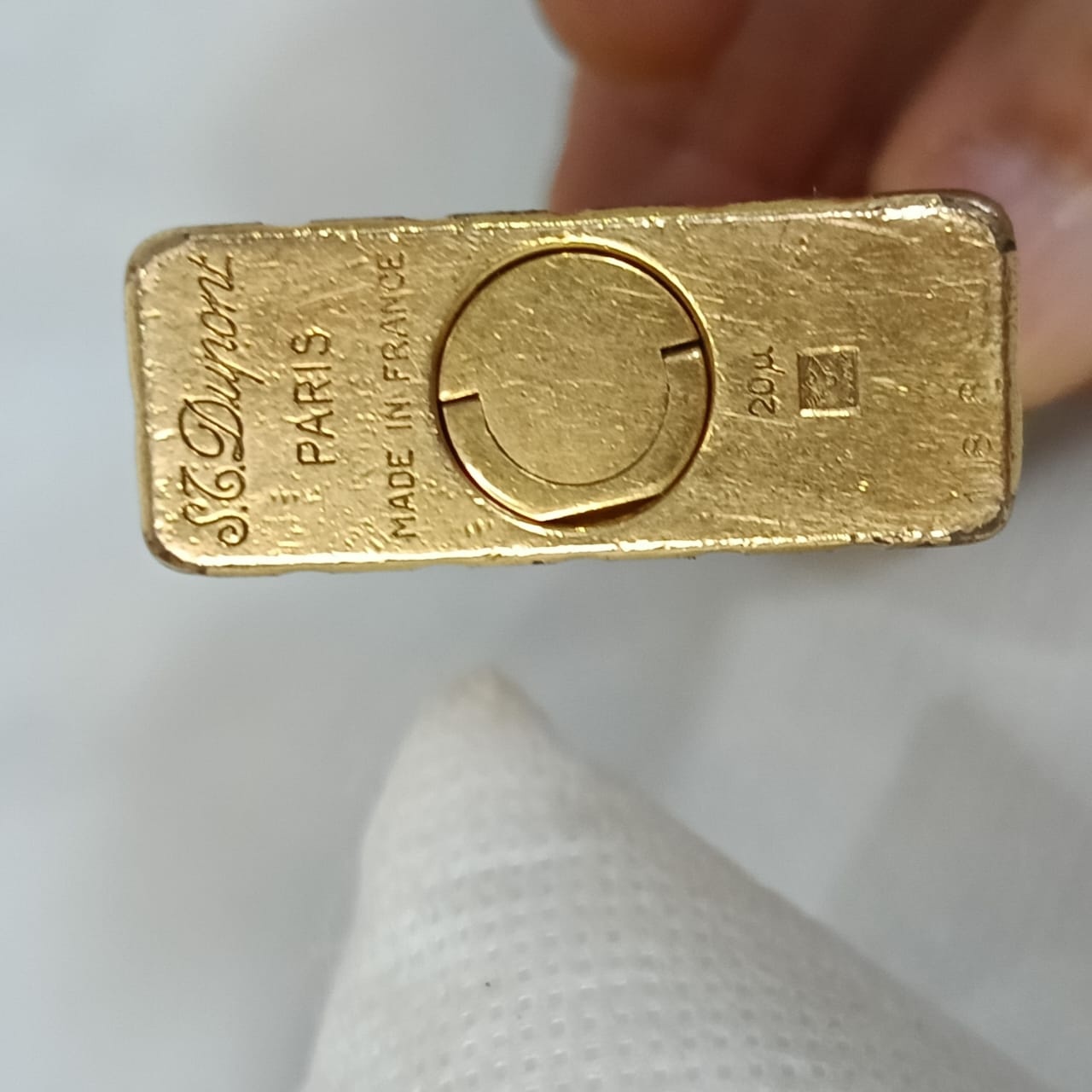 Briquet Dupont en plaqué or vintage France