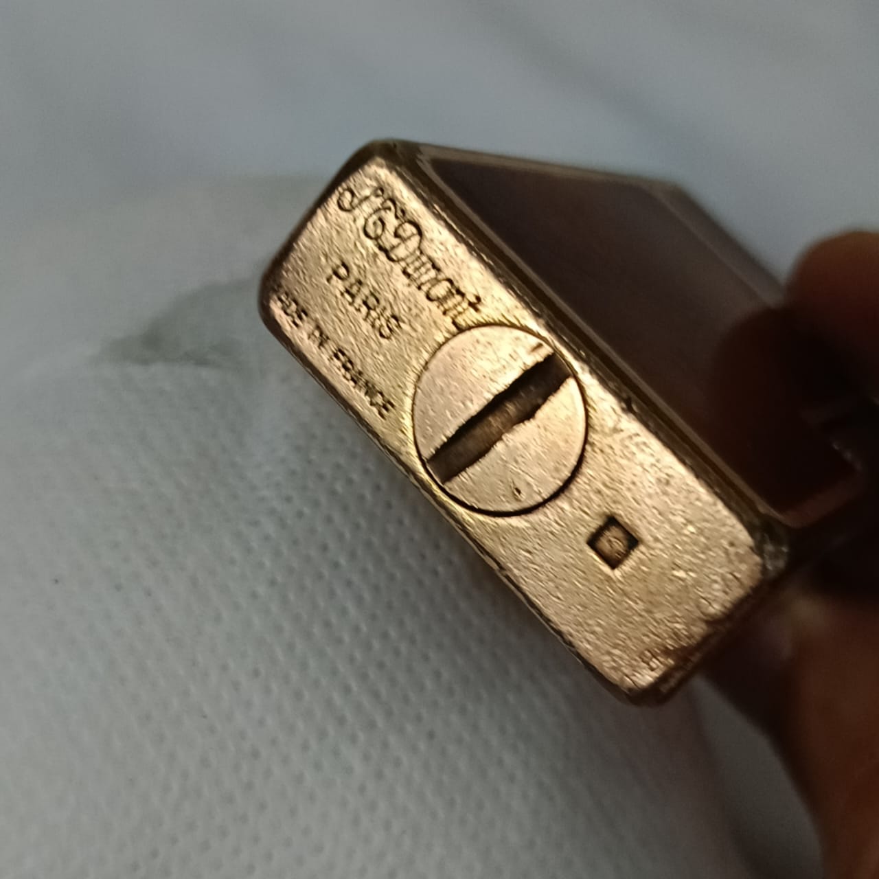 Briquet Dupont en plaqué or vintage France
