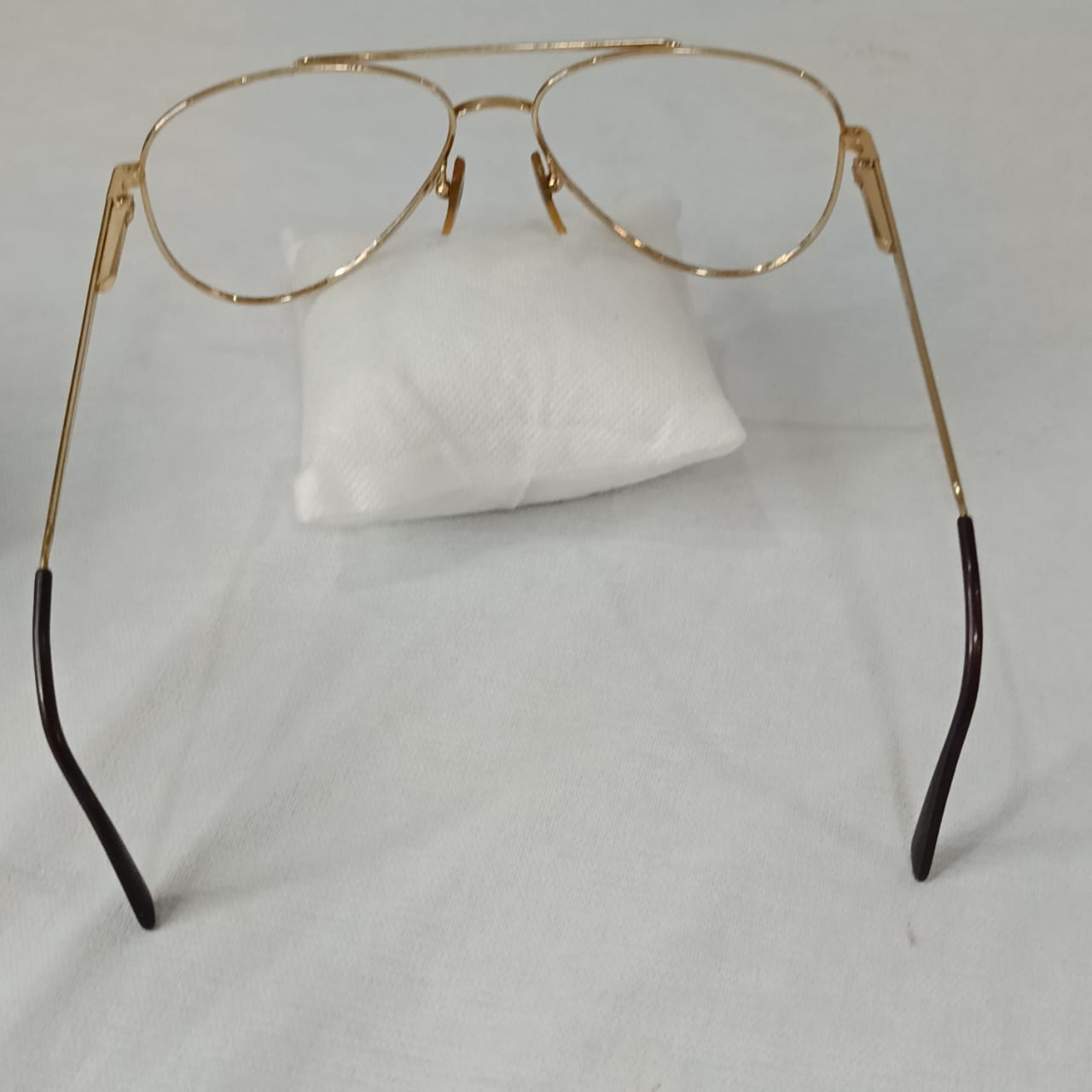 Monuter de lunette en plaqué or vintage original