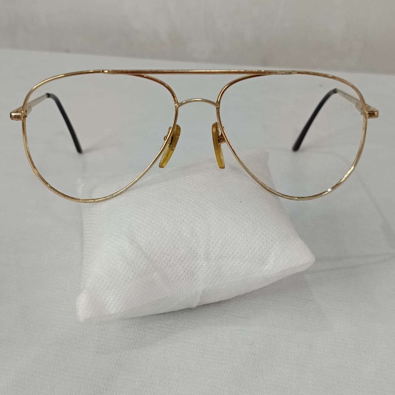 Monuter de lunette en plaqué or vintage original