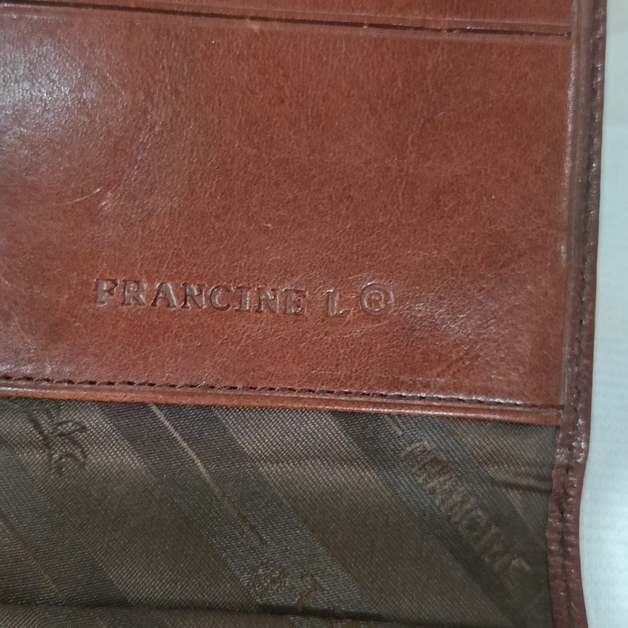 Portefeuille pancine l en cuir vintage original